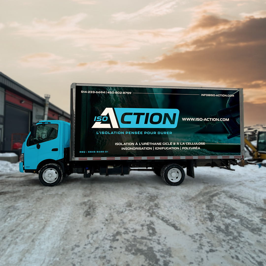 wrap lettrage camion cube